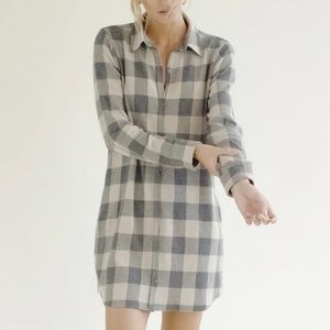 Faherty Brand Buffalo Check Sweater Dress with Pockets!